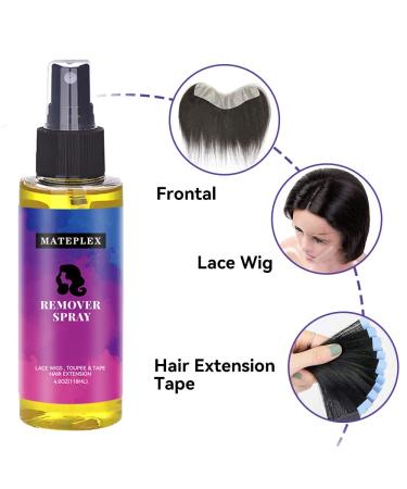 Tape in Extension Remover & Wig Glue Remover Spray - Fast Acting Adhesive Solvent for Hair Replacement - No Residue - 118ML - Buy Online on GoSupps.com