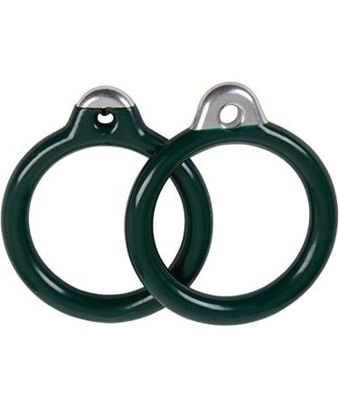 Swing Set Stuff Commercial Round Trapeze Rings with SSS Logo Sticker, Green