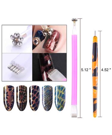 Buy SILPECWEE 6Pcs Cat Eye Magnetic Nail Design Kit - Innovative Nail Art Tools for Manicure & Accessories - Buy Online on GoSupps.com