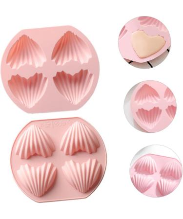 Ciieeo 6 Pcs Four Cake Mold Cake Pan Mini Muffins Small Cake Slot Mold Chocolate Silicone Molds Candle Molds Heart Cake Mold Chocolate Chip Muffins Soap Madeleine Nonstick Silica Gel Goldenx3pcs 40X23X1.5CMx3pcs - Buy Online on GoSupps.com