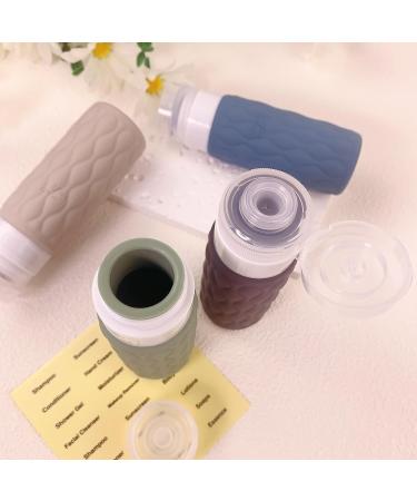 LuHaKiDu Travel Size silicone bottle Kits TSA Approved Proof Travel Containers for Toiletries (Dark color) - Buy Online on GoSupps.com