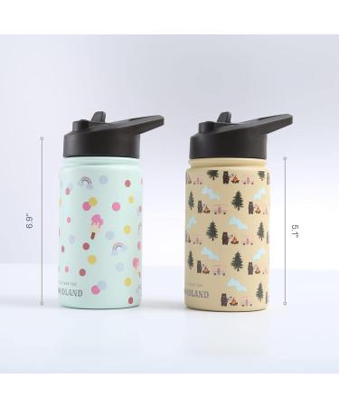 12oz Kids Stainless Steel Thermal Bottle with Straw Lid - Confetti Treats | Keeps Drinks Fresh for 12 Hours - Easy-to-Drink Design for Toddlers - Buy Online on GoSupps.com