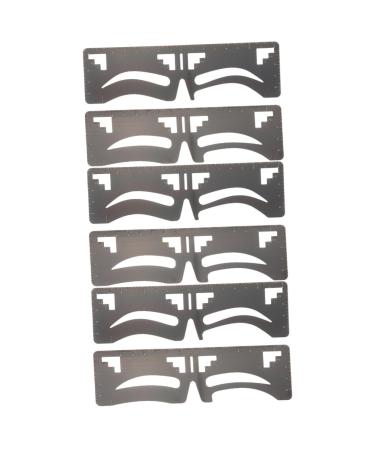 Beavorty 6 Pcs Eyebrow Ruler Molds Eyebrow Shaping Stencil Eyebrow Makeup Tools Eyebrow Trimming Card