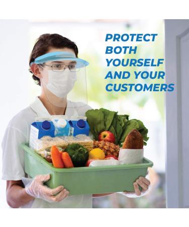 Pac-Dent iVisor Reusable Face Shield Kit Full Face Protective Mask with Anti-Fog Coating Adjustable to Comfortably Fit All Head Sizes Reusable Blue - Buy Online on GoSupps.com