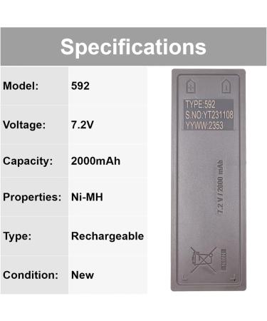 Buy 3 PCS 2000mAh RSC7220 NiMH Battery for Scanreco/Palfinge 592 RC Remote Control - 7.2V 2.0Ah Battery Replacement - Buy Online on GoSupps.com
