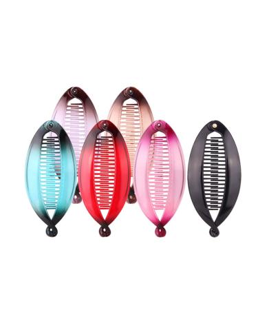 Smrroy 6 Pcs Banana Hair Clips - Resin Fishtail Comb Headdress for Women - Buy Online on GoSupps.com