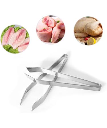 PopetPop Zonge 12 STK Stainless Steel Food Tweezers - Sloping Bone & Hair Removal for Fish - 11x2.3cm - Quality Household Tweezers - Buy Online on GoSupps.com