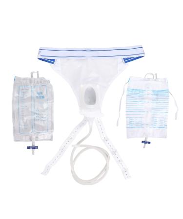 Urine Bag Urine Collector Silicone Female Urinary Drainage Bag Catheter Collector External Catheter Male Elderly Patients Wearable Condom Catheters Underwear Portable Urinals for Catheter