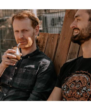 Organic Mate Tea Set for Two - 2 Cups 2 Bombillas & 300g Tea | Perfect Gift for Tea Lovers - International Shipping Available - Buy Online on GoSupps.com