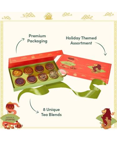 VAHDAM Weekend in Singapore Gift Set - 8 Loose Leaf Teas | Travel Tea Gift Set for Men, Women, and Adults | Gluten-Free Green Tea & Herbal Tea | Christmas Tea Gifts - Buy Online on GoSupps.com