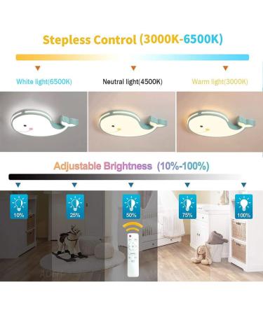 Shop Aoeh LED Ceiling Lamp 60cm - Dophinform Green Suspension Light for Kids' Bedrooms | Dimmable Room Lighting for Children - Buy Online on GoSupps.com