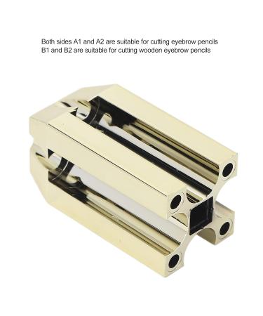 4 in 1 Eyebrow Pencil Sharpener - Universal Duckbill Shape Cosmetic Tool for All Pencil Sizes - Essential Makeup Accessory for Girls - Gold - Buy Online on GoSupps.com