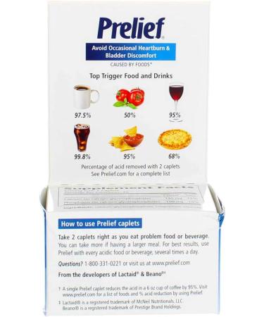 Prelief 60 Caplets - Fast-Acting Relief for Digestive Discomfort - Buy Online on GoSupps.com