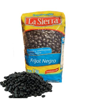 La Sierra Dried Black Beans 1kg (Pack of 3) / Natural Whole Black Beans Mexican Frijoles