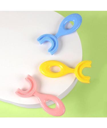 Ruwshuuk Soft Bristle U-Shaped Toothbrush for Kids | 360-Degree Silicone Children's Toothbrush (Ages 6-12) - International Shipping Available - Buy Online on GoSupps.com