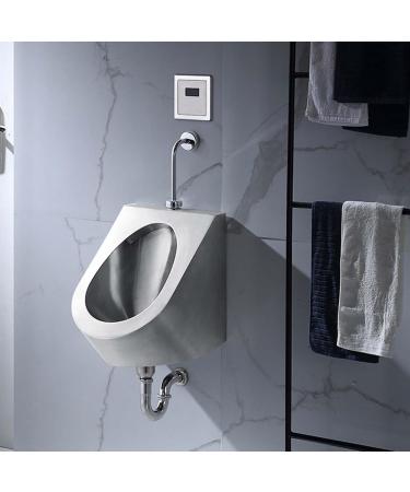 Men's Flushing Urinal Household Wall-Mounted Standing Toilet Urinals High-Efficiency Flushing Urinal for Commercial Public Toilets 304 Stainless Steel Urinal (Mounted)