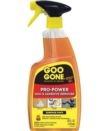 Goo Gone Pro-Power Spray Gel - 24 Ounce - Surface Safe Great Cleaner No Harsh Odors Removes Stickers Can Be Used On Tools