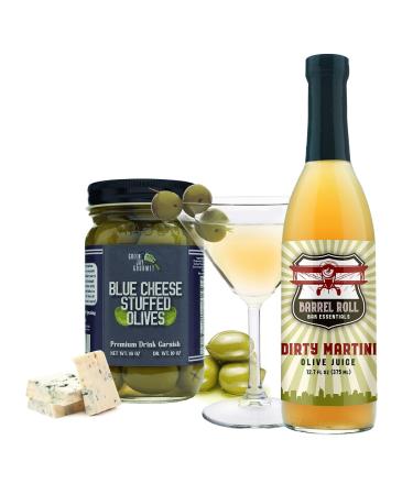 Green Jay Gourmet Blue Cheese Stuffed Olives - 16oz Large Jar | Perfect Cocktail Garnish & Cheese Board Addition | All Natural & Delicious Dirty Martini Olives - Buy Online on GoSupps.com