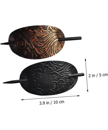 FRCOLOR Womens Hair Clips Hairpin stick ponytail holder barrettes for women bun holder clips for girls clips simple stick Miss Classical leather Hair Stick Pin - Buy Online on GoSupps.com