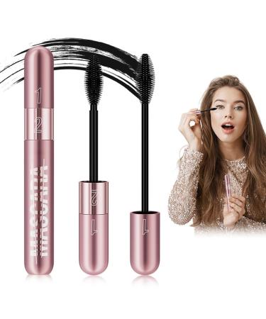 Curl Long Lasting Mascara 2 in 1 Mascara in a Small Strong Metal Tube Long Lasting Lengthening and Curling Mascara (Pink S) Pink 1 ml (Pack of 1)