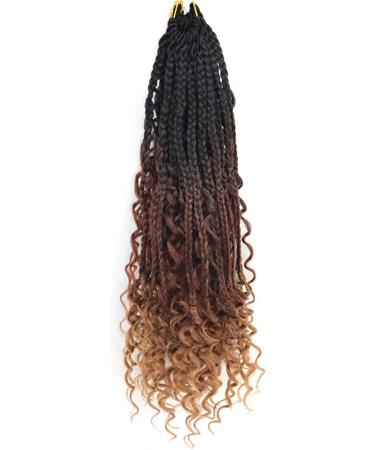 Ainimiu 22 Inch Goddess Box Braids Crochet Hair Bohomian Crochet Box Braids Curly Ends 8 Pack Crochet Braids Synthetic Braiding Hair Extension Black 22 Inch(Pack of 8) 1B/33/30 - Buy Online on GoSupps.com
