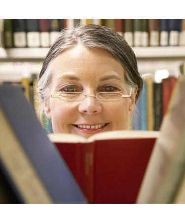 Viseng Ultrad nne Mini-Metall Reading Glasses - Anti Blue Light Compact & Portable Unisex with Case - Gold 3.5 Diopters - Buy Online on GoSupps.com