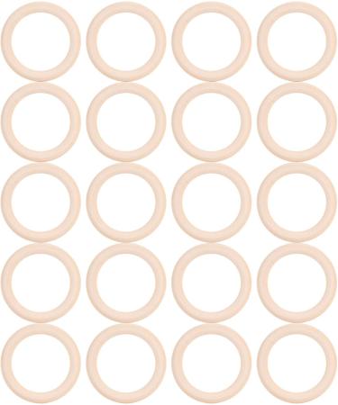 20 Pcs Baby Wooden Rings - Natural 65mm Tinkering Circles for DIY Crafts & Art | Unfinished Wood Rings for Childhood Projects - Buy Online on GoSupps.com