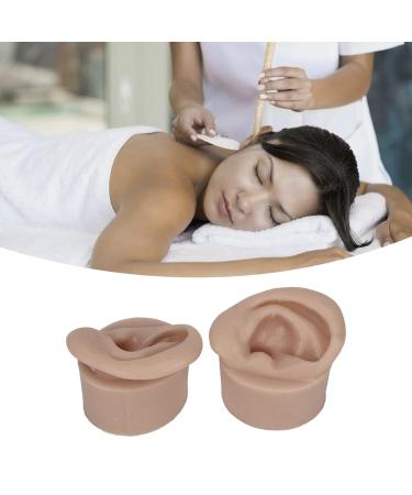Silicone Ear Model Set - Left and Right Soft Flexible Fake Ear Piercing Practice & Jewelry Display Teaching Tool - Buy Online on GoSupps.com