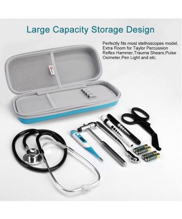 Stethoscope Carrying Case for Littmann & MDF Stethoscopes - Turquoise Travel Case with Extra Room for Nurse Accessories - Buy Online on GoSupps.com