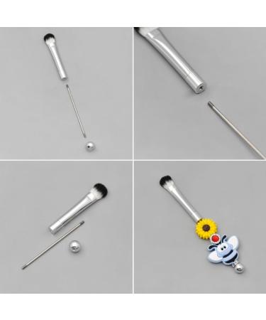 Beaded Cosmetic Brush Metal Handle Makeup Brush Perfect For Contouring Defining Blending Concealer Brush - Buy Online on GoSupps.com