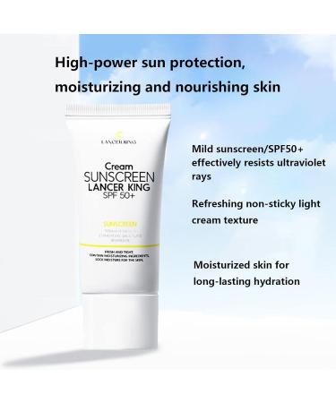  PUCHEN Face Sunscreen Invisible Spf 50 Broad Spectrum Face Sunscreen - Broad Mineral Sunscreen Lotion Water Resistant Sunscreen 60ml Puchen - Buy Online on GoSupps.com