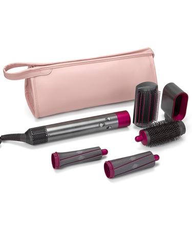 Hair Dryer Carrying Bag Waterproof High Capacity Useful Travel Faux Leather Hair Curler Storage Pouch Pink - Buy Online on GoSupps.com