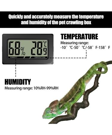 Mini Digital Reptiles Thermometer Hygrometer | Accurate Temperature & Humidity Meter for Terrariums | Ideal for Spiders Scorpions Lizards Chameleons & Snakes - Buy Online on GoSupps.com
