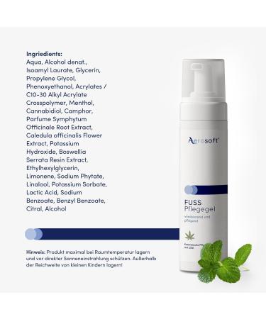 Aerosoft Foot Care Gel Cream Formula 100 ml - Buy Online on GoSupps.com