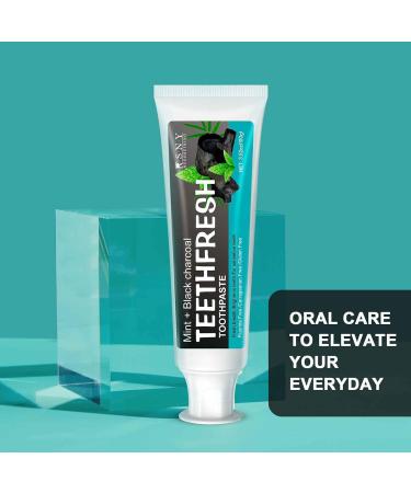 Activated Carbon Toothpaste for Whiter Teeth | Charcoal Whitening & Stain Removal | Fresh Breath | 100g - Buy Online on GoSupps.com