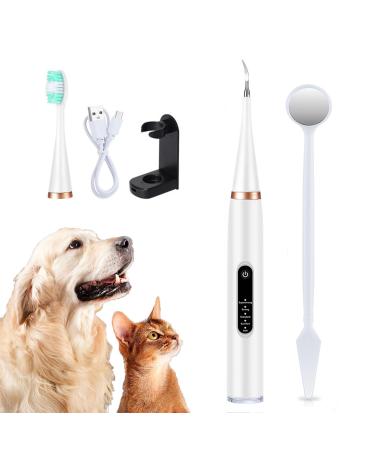 Canilab - Dental Scaler for Dogs Dog Plaque and Tartar Remover Dog Dental Cleaning Kit Equipped with 5 Adjustable Intensities (White one Size)