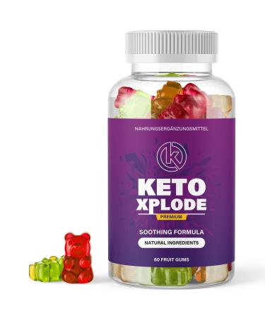 Ketoxplode Gummi Bears | Ketoxplode Fruit Gummies Original | with natural herbal flavor | Contents 60 Gummies (1x)
