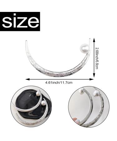 2 Pack Moon Hairpin Set with White Pearl Detail - Hair Accessories for Women and Girls - Buy Online on GoSupps.com