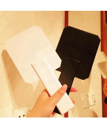 GOURIDE 2X Handheld Cosmetic Mirror Barbers Beauty Hair Hairdressers Barbers Mirror Black - Buy Online on GoSupps.com