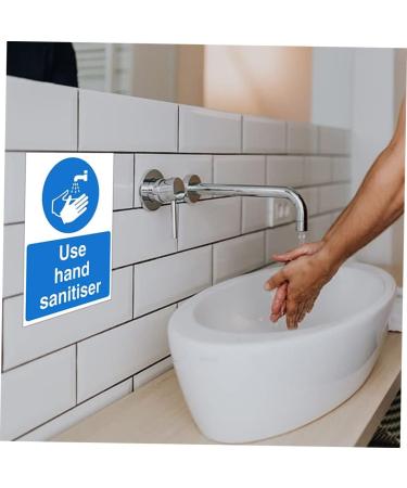 Healvian 5pcs Hand Sanitzer Poster Stickers Decal Safety Informative Sign Wash Your Hands Sign Bathroom Sink Sticker Hand Sanitiser Decals Pvc Safety Warning Decals Use Hand Sanitiser Sign 20X15X1cm As Shown 5pcs - Buy Online on GoSupps.com