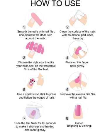 Ebanku 20pcs UV Gel Nail Film - Self-Adhesive Nude Nail Foil Wraps Nail Stickers & File for Women & Girls - Perfect Nail Decoration - Buy Online on GoSupps.com