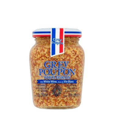 GREY POUPON Grey Poupon Full Grain Mustard 6x210g | Made with White Wine | French Mustard | Perfect for sauces steaks barbecues dressings and sandwiches