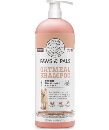6-in-1 Medicated Dog Shampoo & Conditioner for Itchy Skin - Vet Formula for De-Shedding, Itch Relief, Smelly Odor - Made in USA - 20oz Oatmeal - Dogs & Cats Pet Wash - Buy Online on GoSupps.com