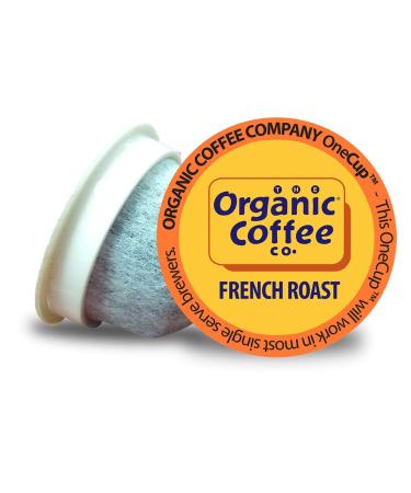 Organic Coffee Co. OneCUP French Roast 12 Ct Dark Roast Compostable Coffee Pods, K Cup Compatible including Keurig 2.0 French Roast 12 Count (Pack of 1)