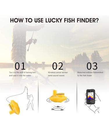 LUCKY Wireless Portable Fish Finder - 45m Sonar Depth Detection for Ocean River & Lake - Buy Online on GoSupps.com