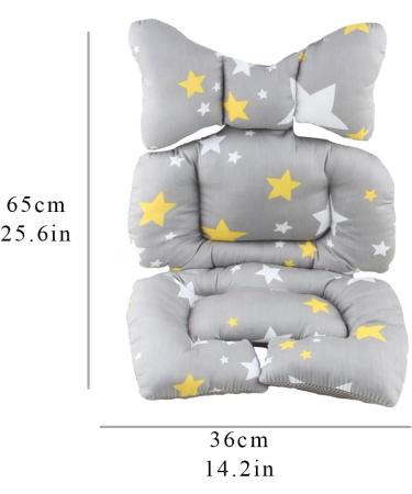KAKIBLIN Baby Stroller Cushion - Infant Car Seat Insert Pillow for Stroller and Car Seat - Head and Body Support Pad for Newborns - Star Design - Buy Online on GoSupps.com