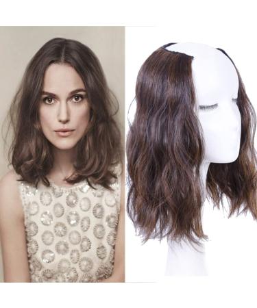 12" U-Shaped Wavy Hair Extensions Black/Brown