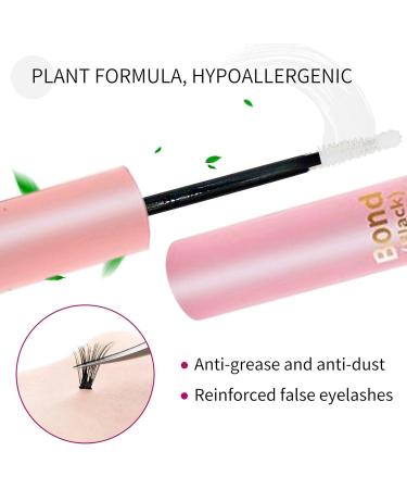 Lash Bond and Seal - Cluster Glue Mascara Long Lasting Individual Lash Mascara Glue Dual-ended Eye Lash Glue Mascara Cluster Eyelash for Women Girls Fanelod - Buy Online on GoSupps.com