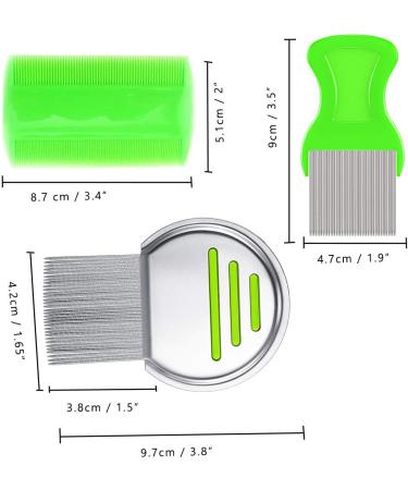 7 Pieces Flea Lice Combs Metal Head Lice Combs Grooming Lice Removal Combs Plastic Stainless Steel Nit Combs for Kids Adults Pets Dog Long Fine Thick Hair - Buy Online on GoSupps.com