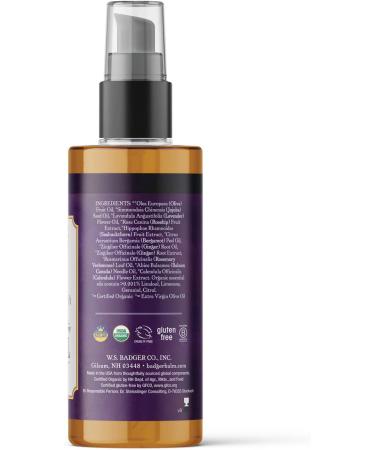 Badger Aromatherapy Massage Oil - Lavender, Bergamot & Balsam Fir 4 fl oz | Relaxing Essential Oils - Buy Online on GoSupps.com